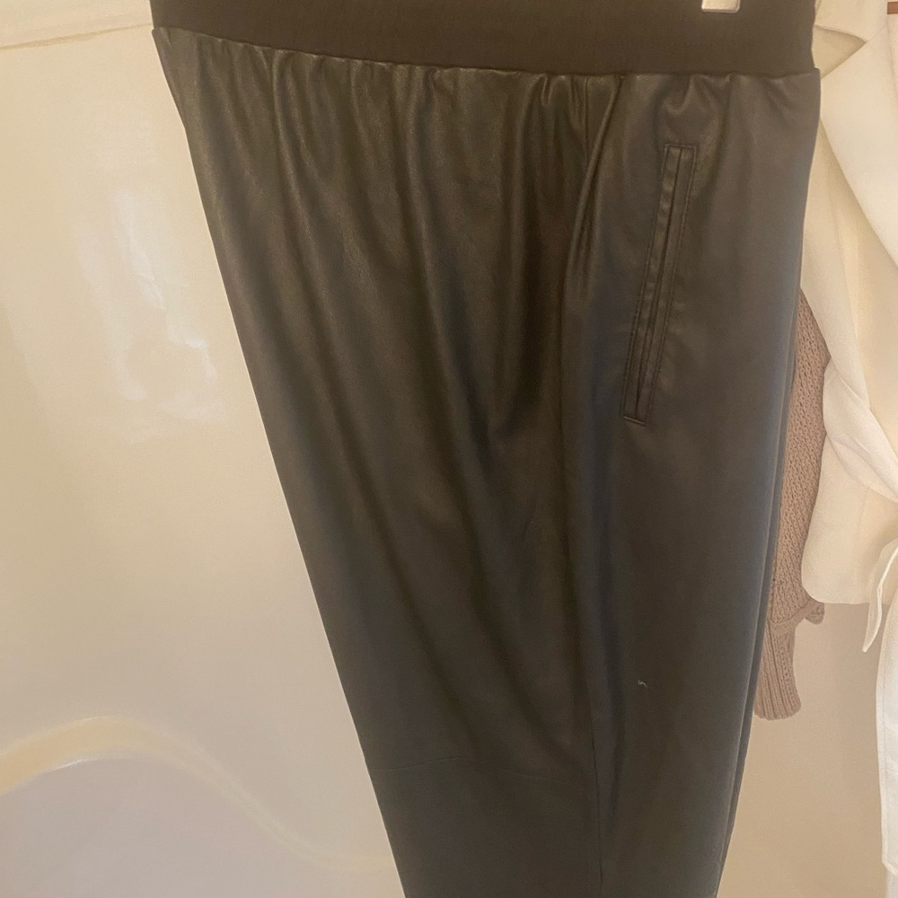 Leather Joggers